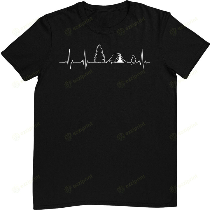 Camping heartbeat style T-Shirt