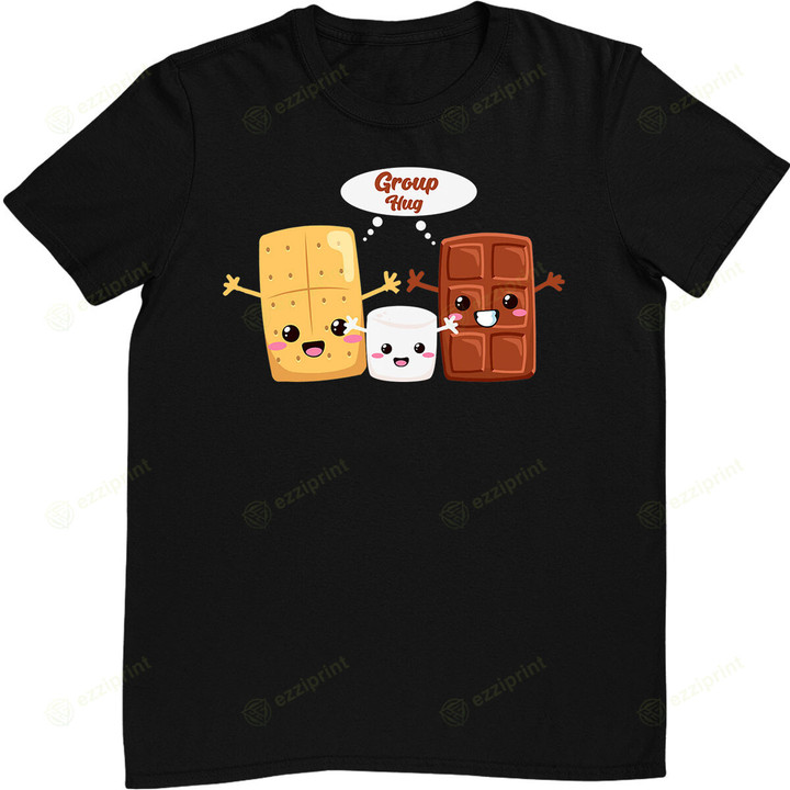 Group Hug S'mores Marshmallows Cute Camping Funny Food T-Shirt