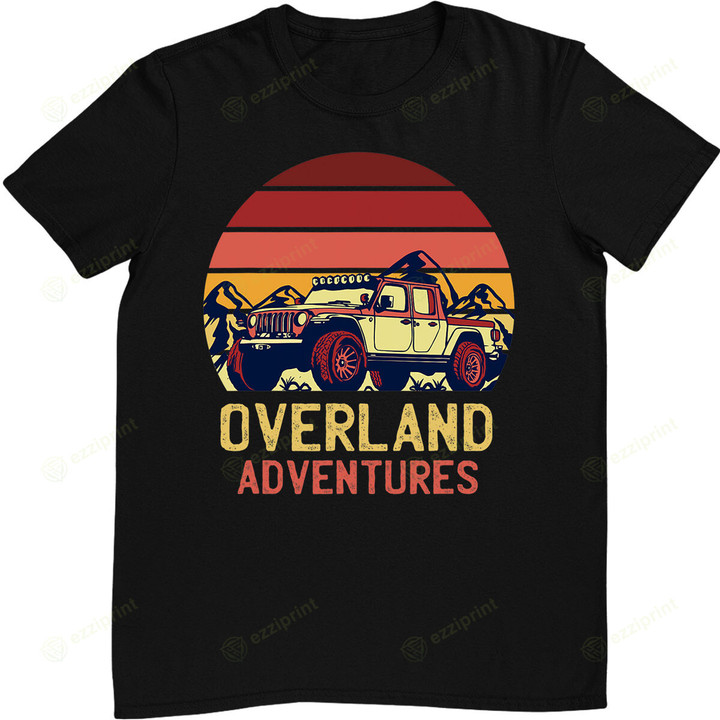 Overland Adventures Camping Offroad Mountain Sunset Graphic T-Shirt