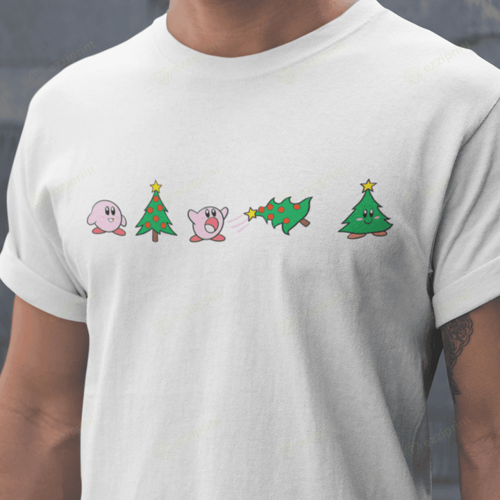 Kirby Tree Kirby & the Amazing Mirror Christmas T-Shirt