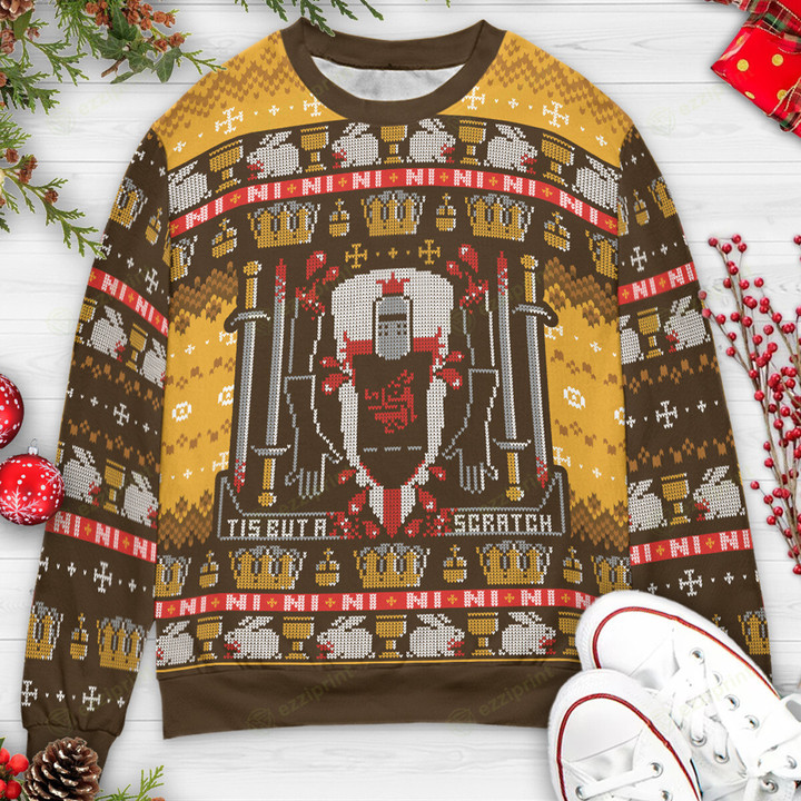 The Black Knight Scratch Monty Python Christmas Sweater