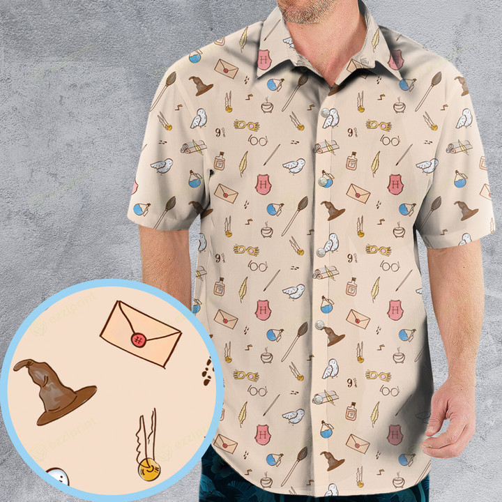 Harry Potter Magic Items Pattern Hawaiian Shirt