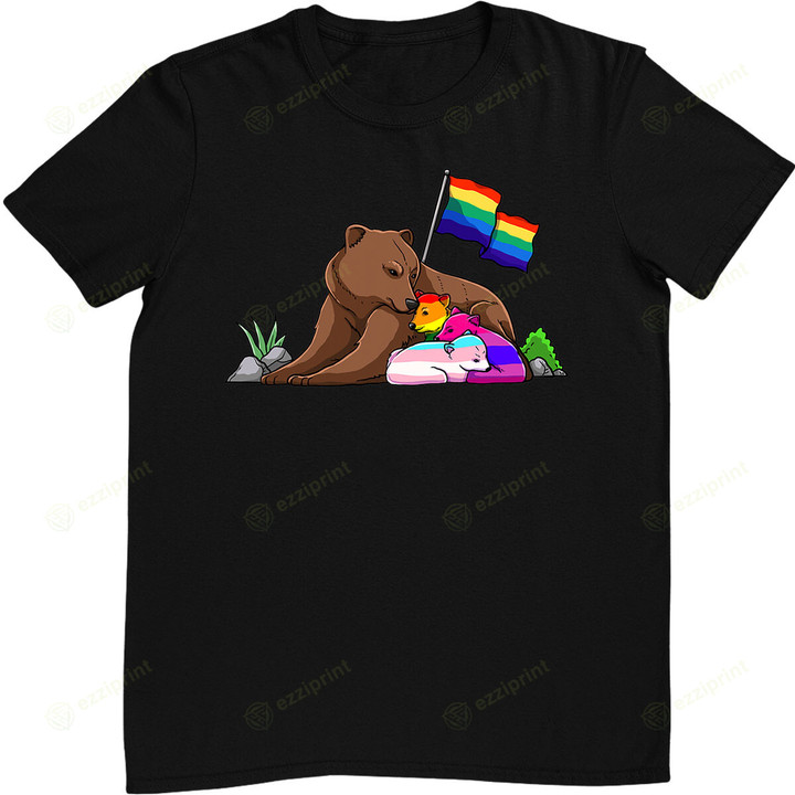 Bear Mom Free Hug LGBT Gay Transgender Pride Accepting T-Shirt