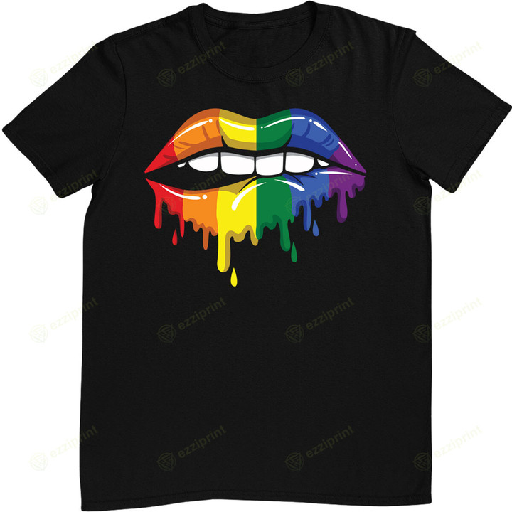 LGBT Rainbow Biting Gay Pride Lesbian Bisexual T-Shirt