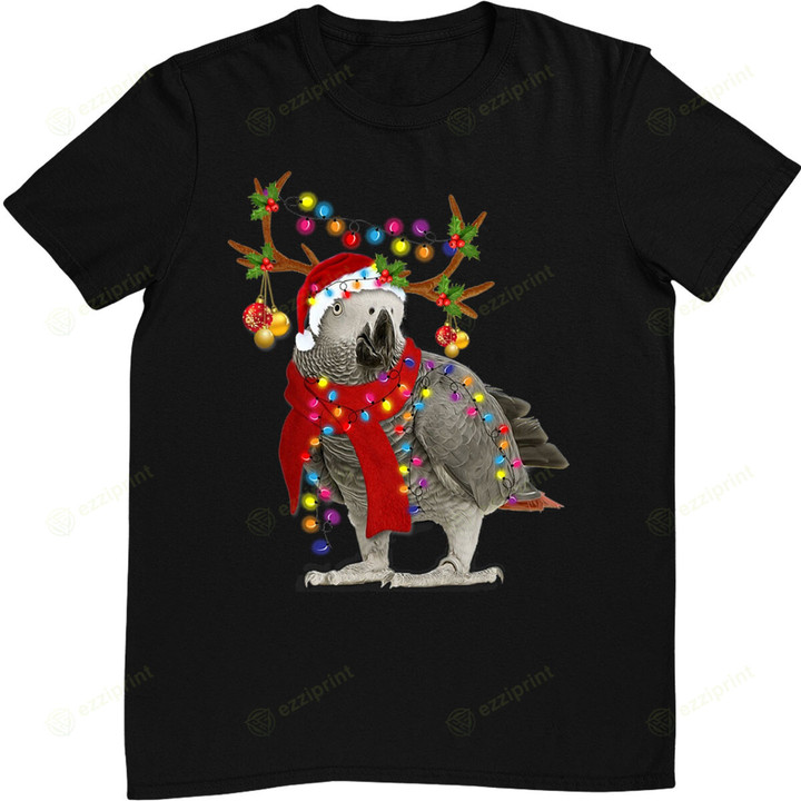 African grey parrot Gorgeous Reindeer Christmas Tree T-Shirt