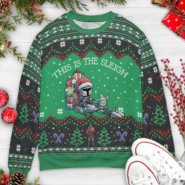 This is Sleigh Baby The Mandalorian Star Wars Sweater