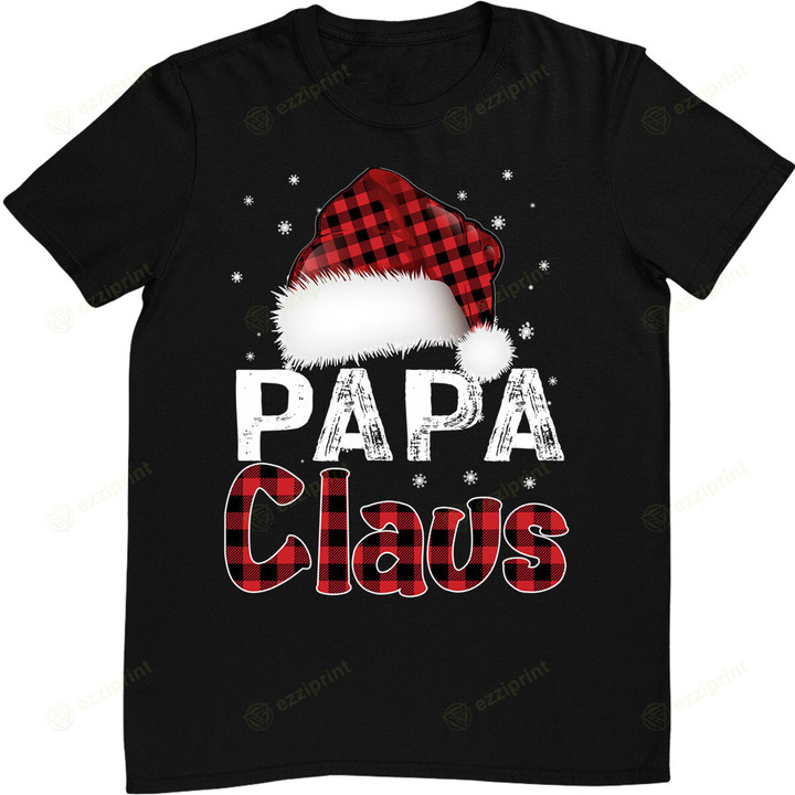 Fun Santa Hat Christmas Costume Family Matching Papa Claus T-Shirt