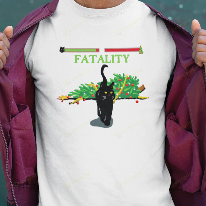 Fatality Cat Christmas T-Shirt