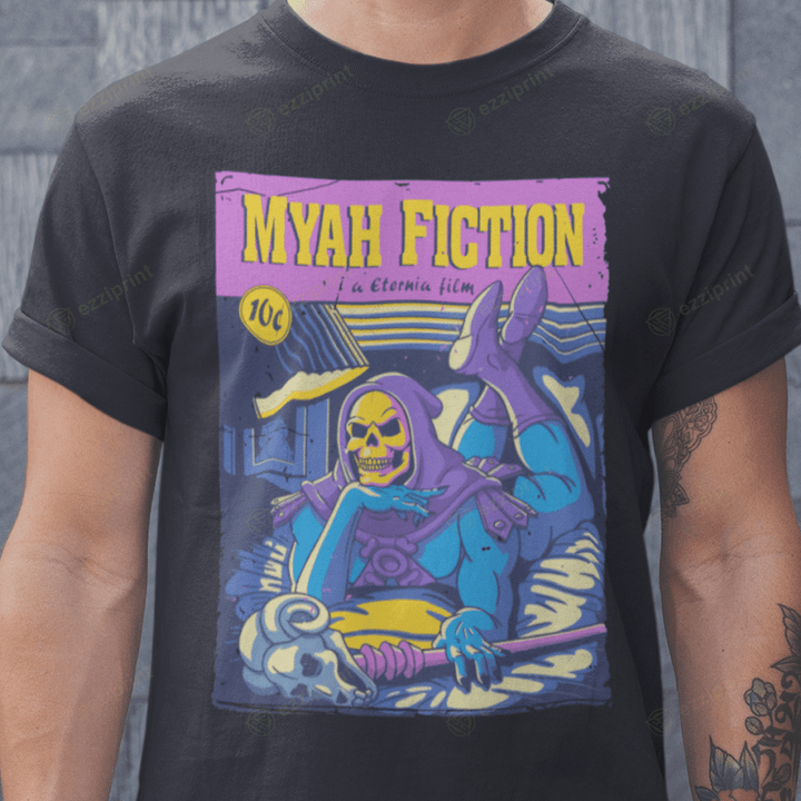 Myah Fiction Pulp Fiction Skeletor He-Man and the Masters of the Universe Mashup T-Shirt