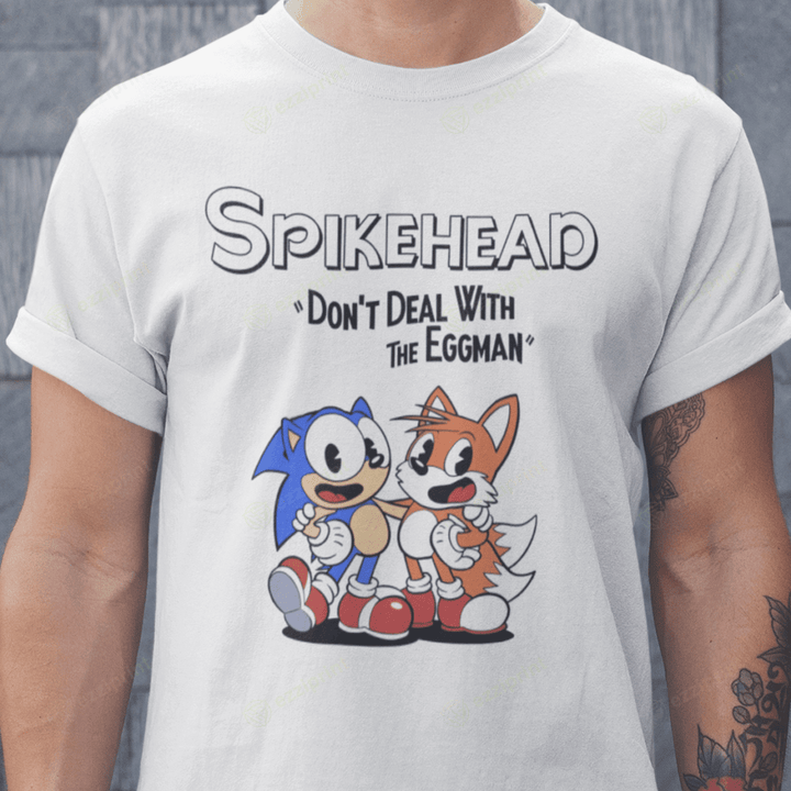 SpikeHead Cuphead Sonic and Tails Mashup T-Shirt