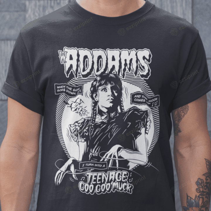 Goo Goo Muck Wednesday Addams The Addams Family T-Shirt