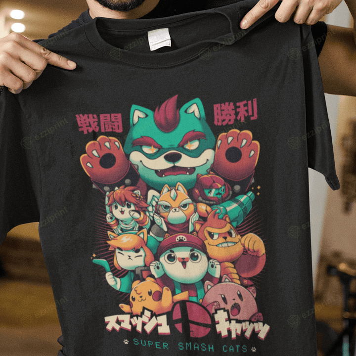 Super Smash Cats Super Smash Bros Cat T-Shirt