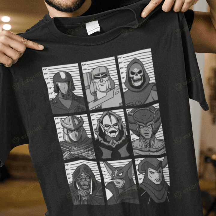 Arrested Villains 80s Villains Character T-Shirt