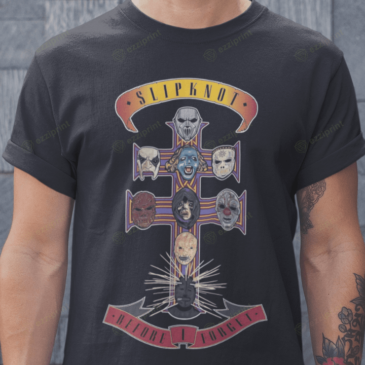Before I Forget Guns N Roses Appetite for Destruction Slipknot Mashup T-Shirt