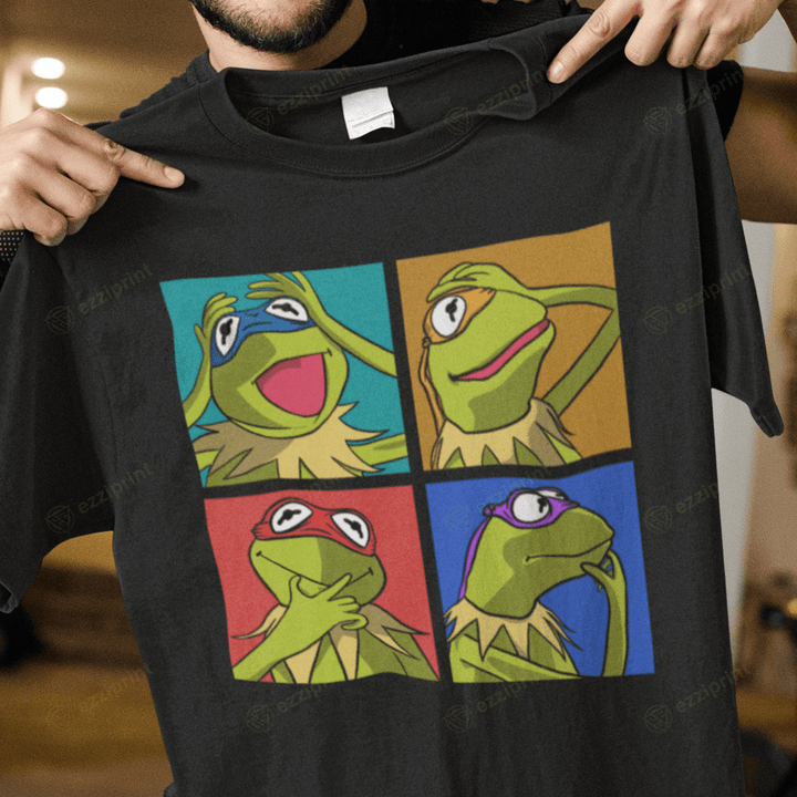 Teenage Mutant Ninja Kermit The Muppets Teenage Mutant Ninja Turtles Mashup T-Shirt