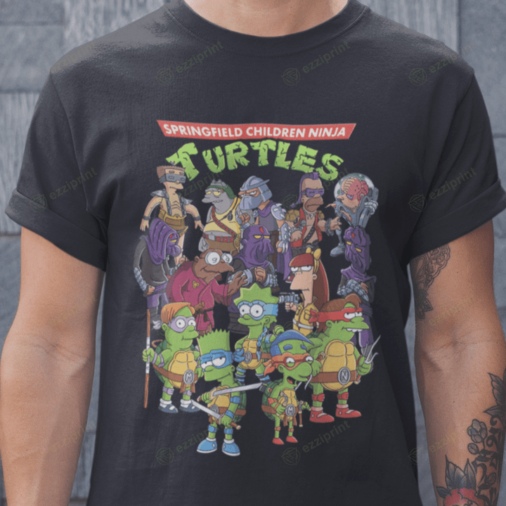Springfield Children Ninja Turtles The Simpsons Teenage Mutant Ninja Turtles Mashup T-Shirt