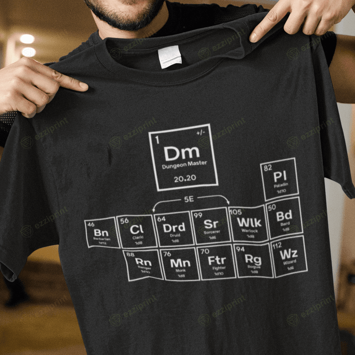 DND Periodic Table Dungeons and Dragons T-Shirt