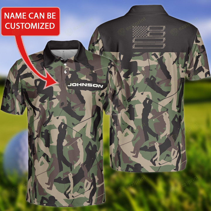 Custom Name Camouflage Golf Men Women POLO Shirt