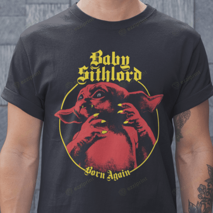 Baby Sithlord Black Sabbath’s Born Again Grogu Mashup T-Shirt
