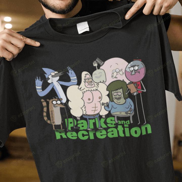 Parks and Recreation Regular Show Characters T-Shirt