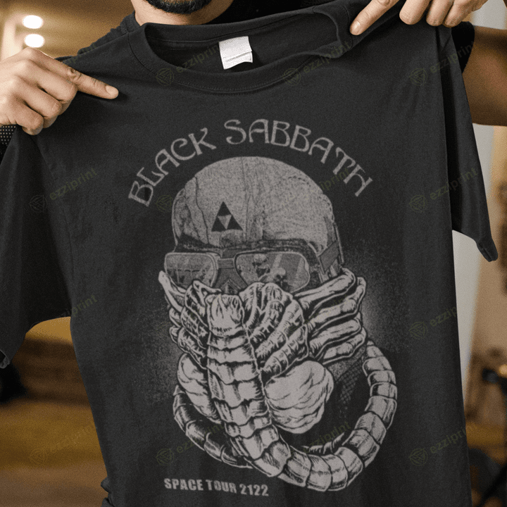 Space Tour 2122 Black Sabbath Alien Mashup T-Shirt