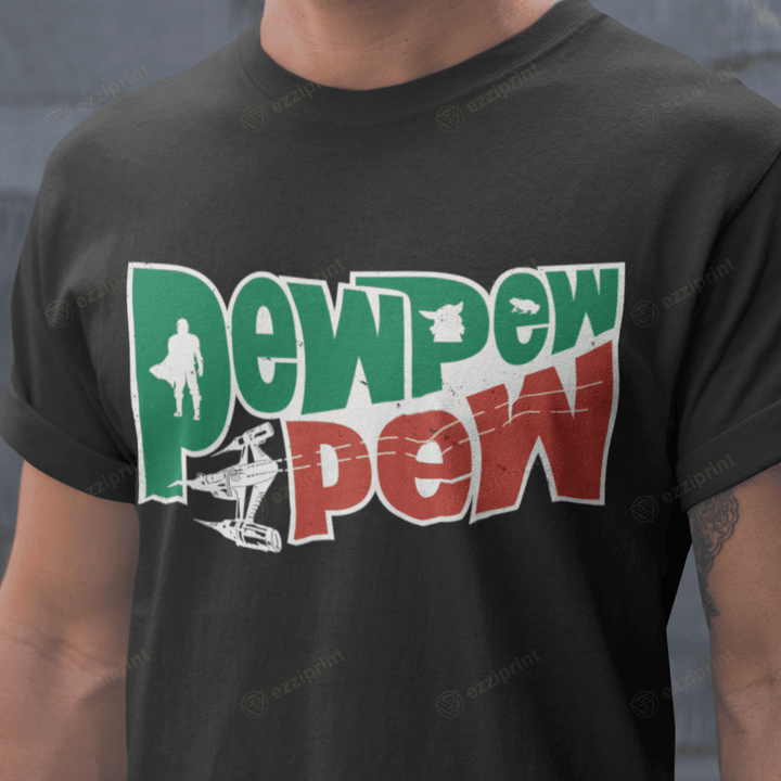 PewPewPew Mountain Dew Din Djarin Grogu Star Wars T-Shirt
