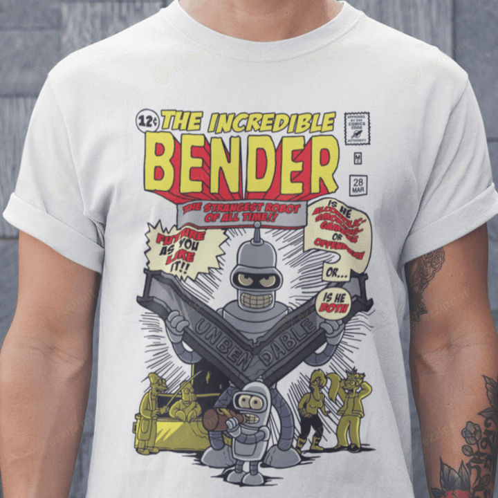 The Incredible Bender Incredible Hulk Futurama Bender Mashup T-Shirt