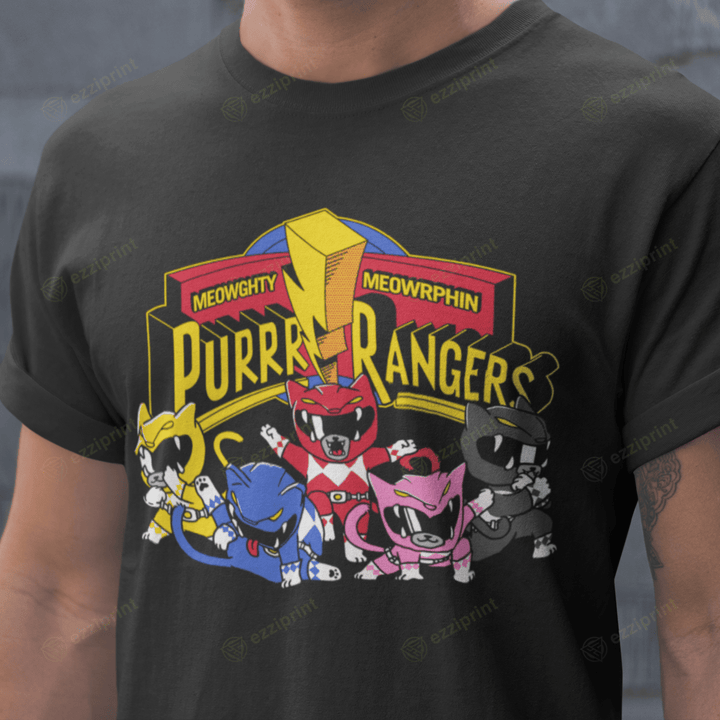 PurrRangers Power Rangers Cat T-Shirt
