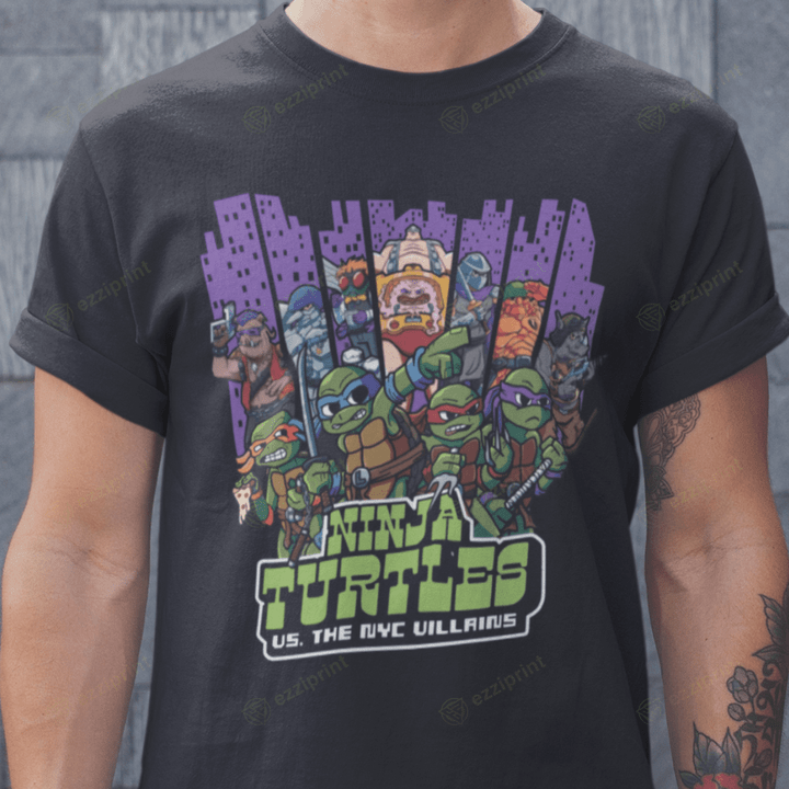 Ninja vs The NYC Villains Teenage Mutant Ninja Turtles T-Shirt