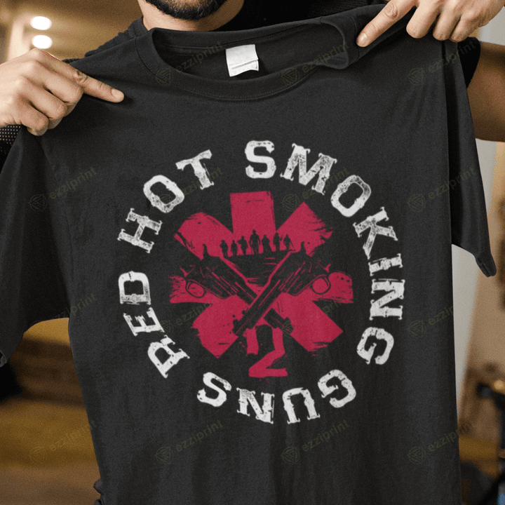 Red Hot Smoking Guns Red Hot Chili Peppers Red Dead Redemption Mashup T-Shirt