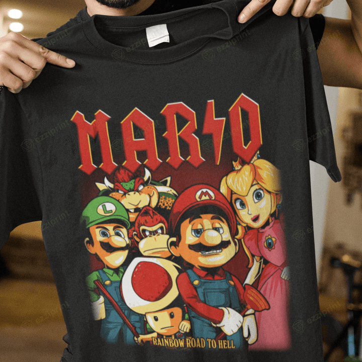 Rainbow Road To Hell Super Mario Bros T-Shirt