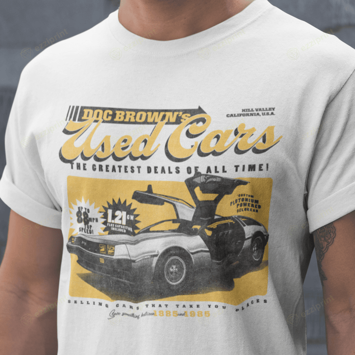 Doc Brown’s Used Cars Back to the Future T-Shirt