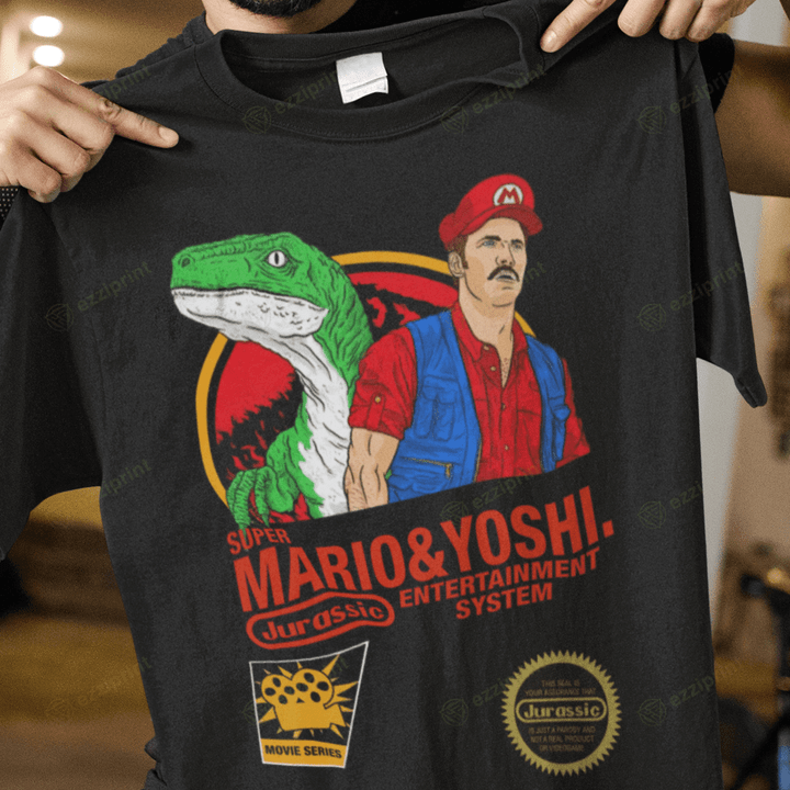 Jurassic Bros Jurassic Park Super Mario Bros Mashup T-Shirt