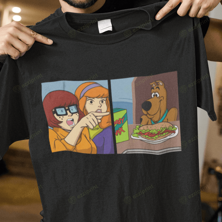 Woman Yelling at a Mystery Dog Velma Scooby Scooby-Doo Mashup T-Shirt