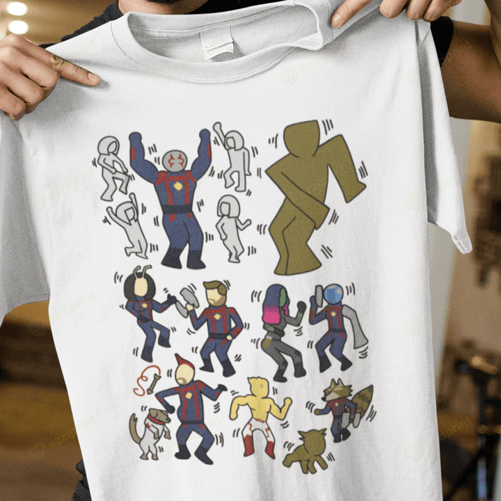 Guardians Dance Guardians of the Galaxy Characters T-Shirt