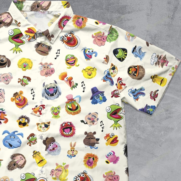 The Muppets Character's Heads Button Down Shirt