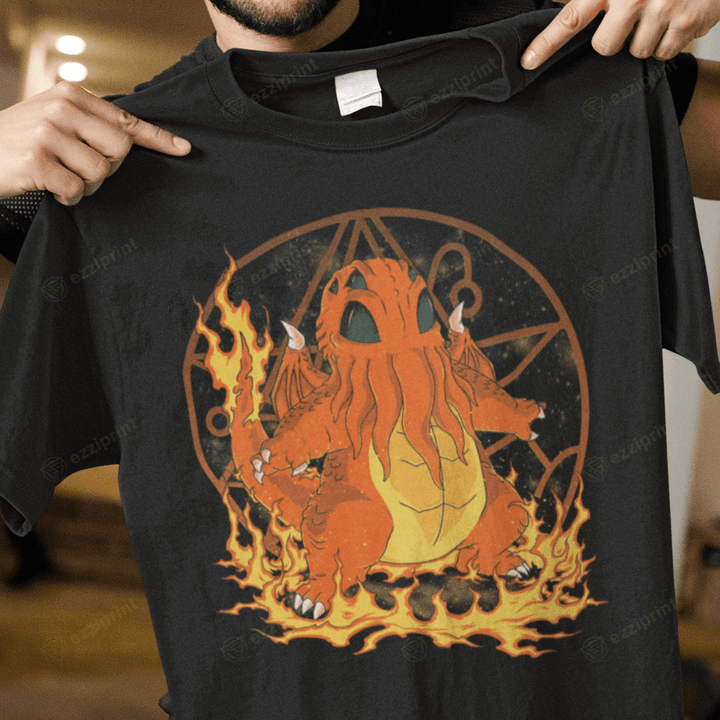 Cthulzard Cthulhu Charizard Pokemon Mashup T-Shirt
