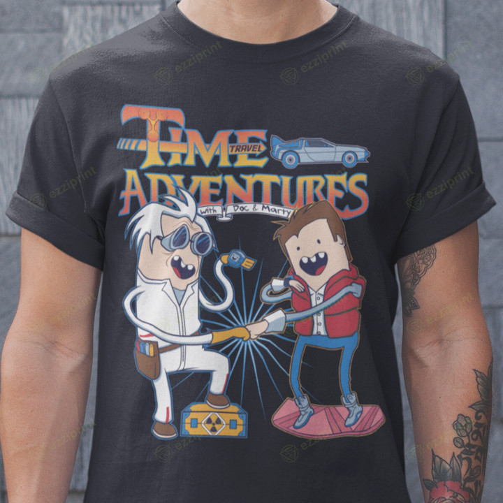 Time Travel Adventures Adventure Time Back to the Future Mashup T-Shirt