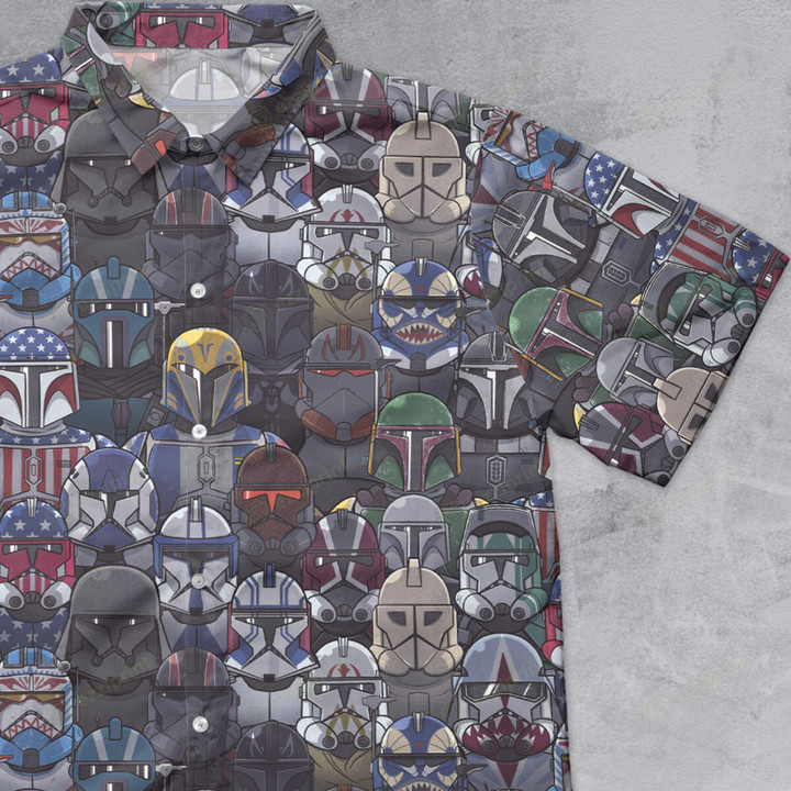 USA Troopers Clone Troopers Star Wars Button Down Shirt