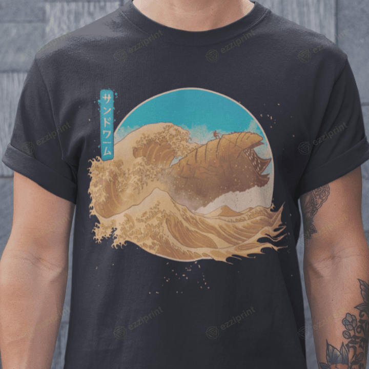 Great Sand Wave The Great Wave off Kanagawa Dune Mashup T-Shirt