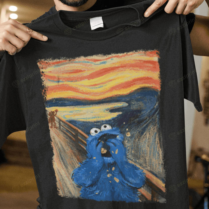 Scream Monster The Scream Cookie Monster The Muppets Mashup T-Shirt
