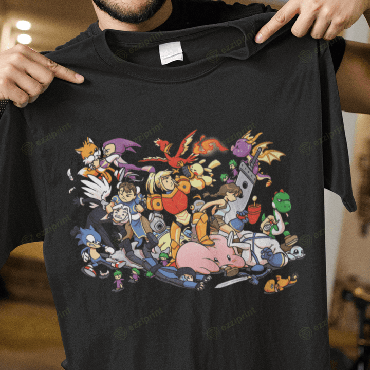 90s Games Video Game Characters T-Shirt