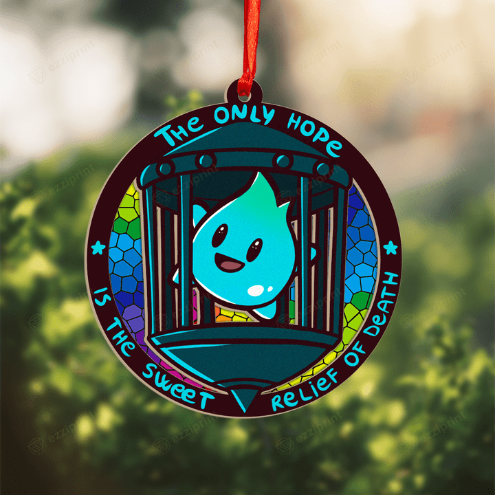 The Only Hope Is The Sweet Relief Of Death Super Mario Suncatcher Ornament