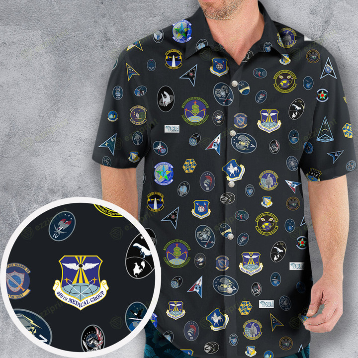 Space Force Squadron Pattern Hawaiian Shirt