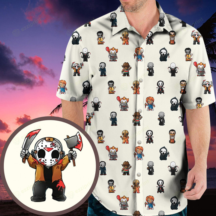 Horror Movies Characters Pattern Hawaiian Shirt