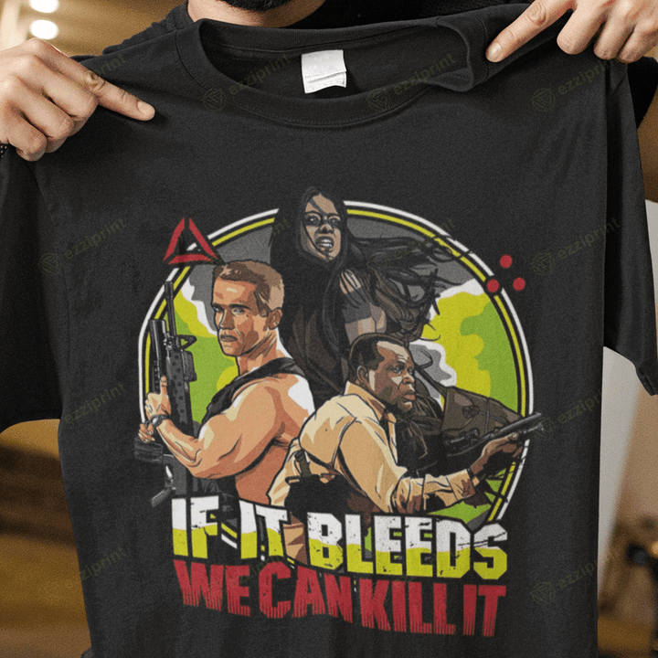 If It Bleeds We Can Kill It Dutch, Mike and Naru Predator T-Shirt