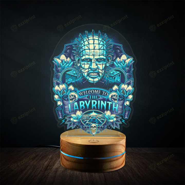 Welcome to the Labyrinth Pinhead Hellraiser Horror Movie Night Light