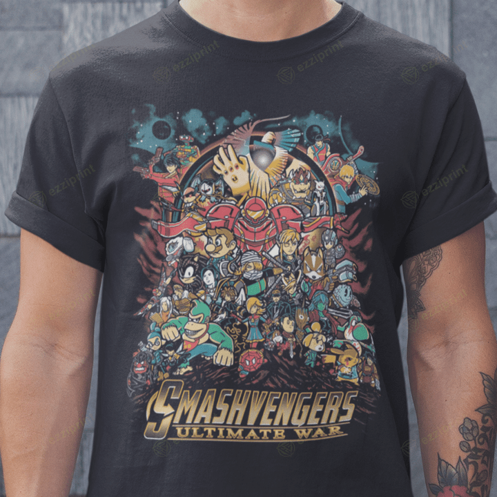 Smashvengers Avengers: Infinity War Super Smash Bros Characters T-Shirt