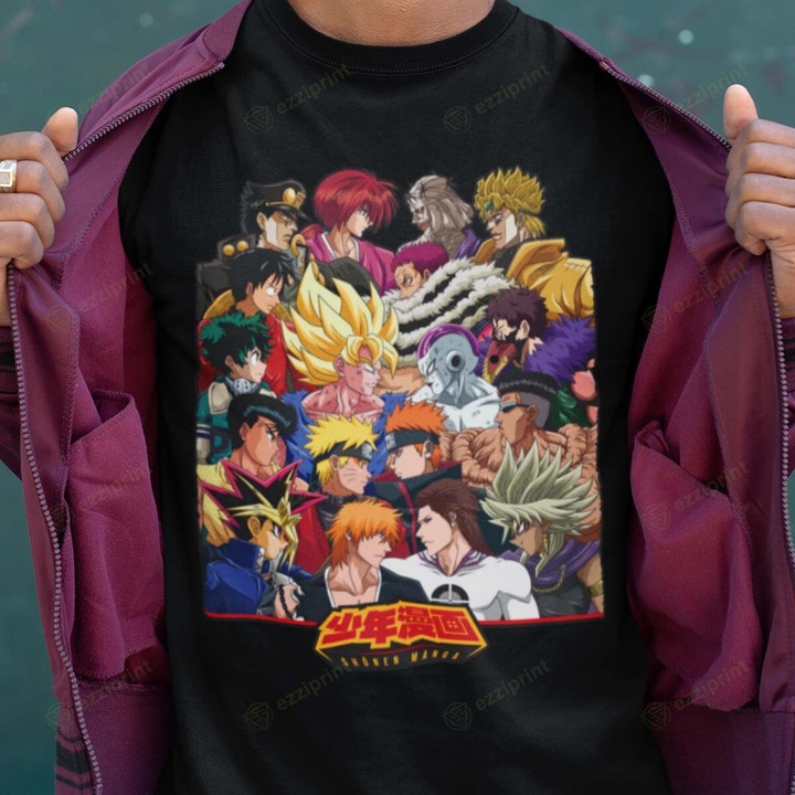 Heroes vs Vls 90s Heroes and Villains Characters T-Shirt