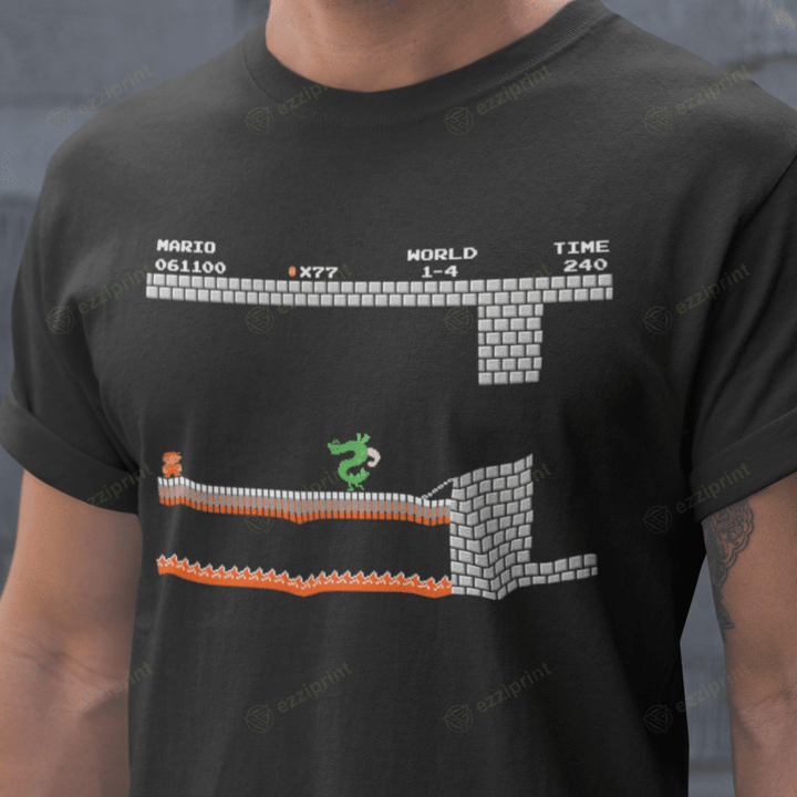 Mario vs Trogdor Super Mario Bros Trogdor Mashup T-Shirt